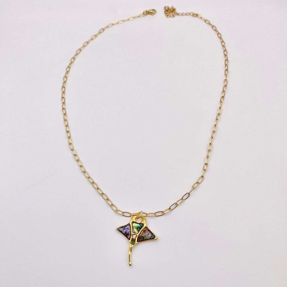 Elegant Gold Stingray Pendant Necklace Inspired by Moana’s Grandma Tala